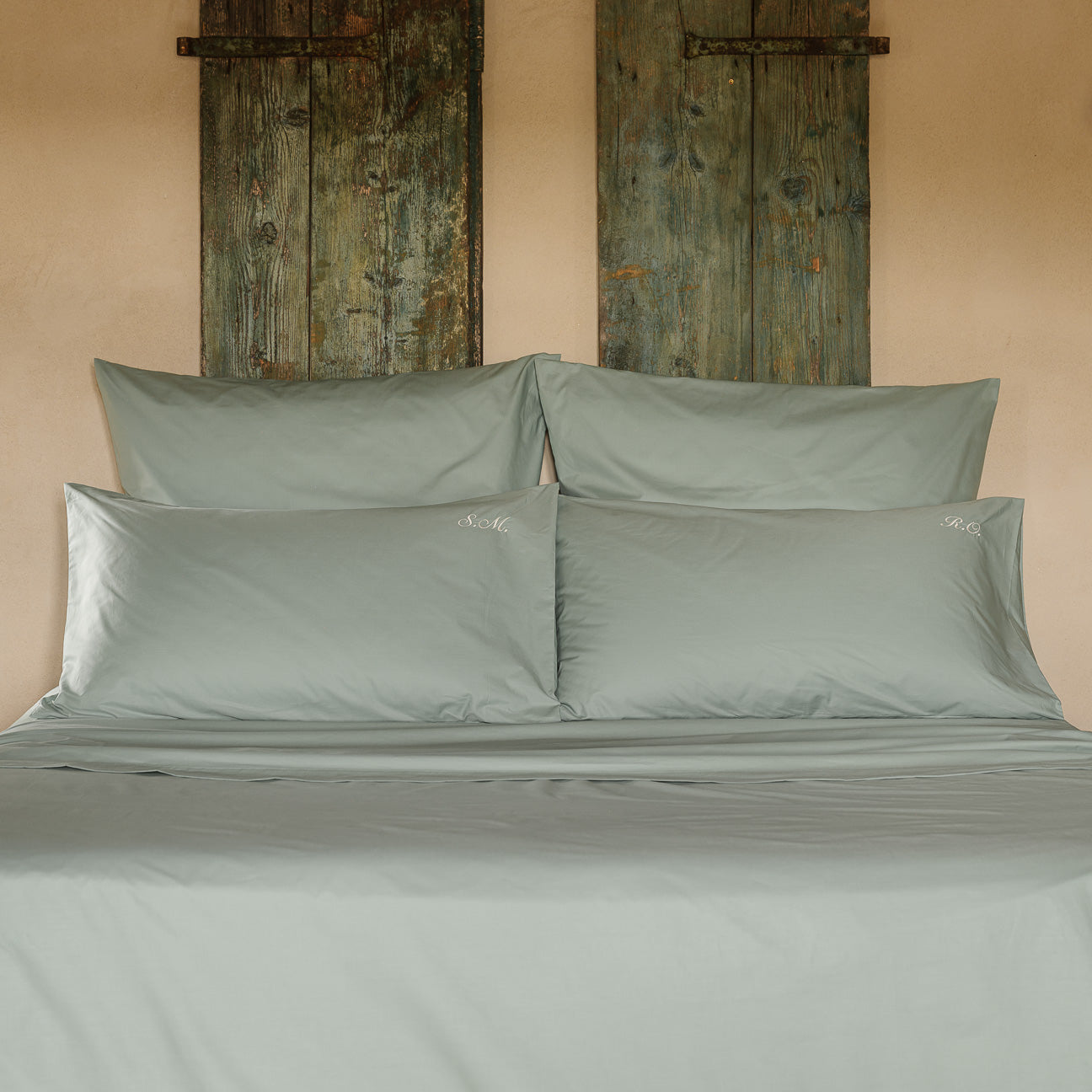 2er-Set Baumwolle Kissenbezug
- 40x80 cm- Salbeigrün- Perkal - Dalfilo