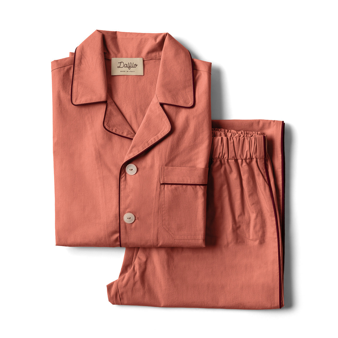 Schlafanzug aus gewaschenem Perkal
- XS- Blush Pink- Gewaschener Perkal - Dalfilo