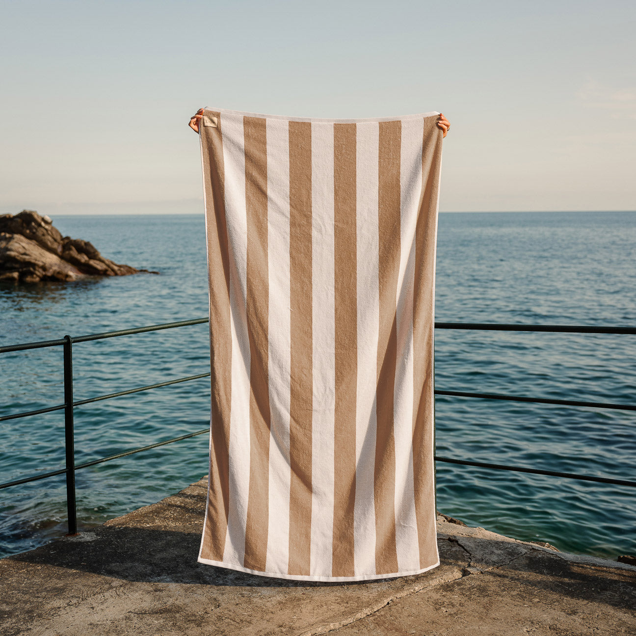 Strand-Badetuch Portofino
- 100x180 cm- Sand- Baumwolle - Dalfilo