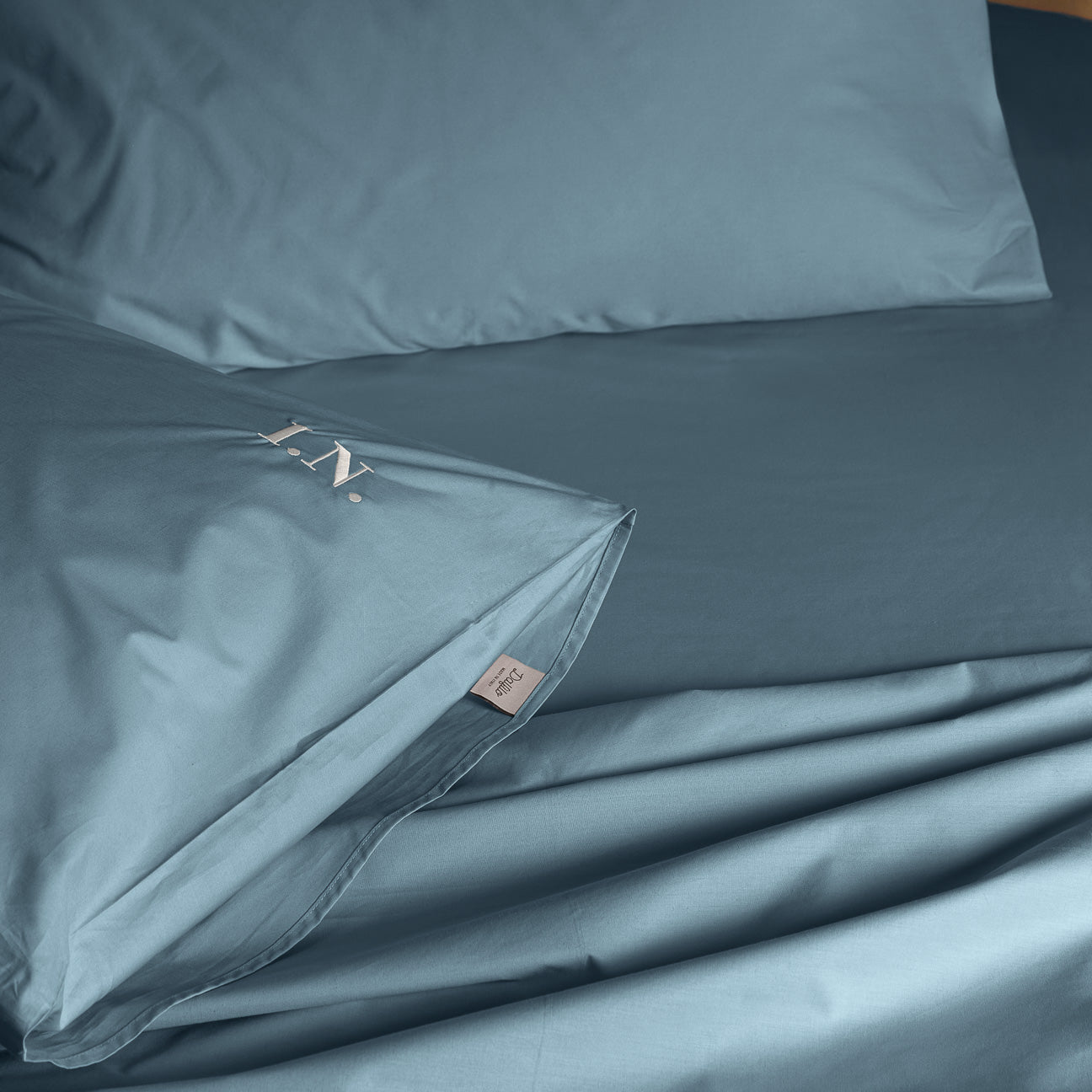 2er-Set Baumwolle Kissenbezug
- 40x80 cm- Denim- Perkal - Dalfilo