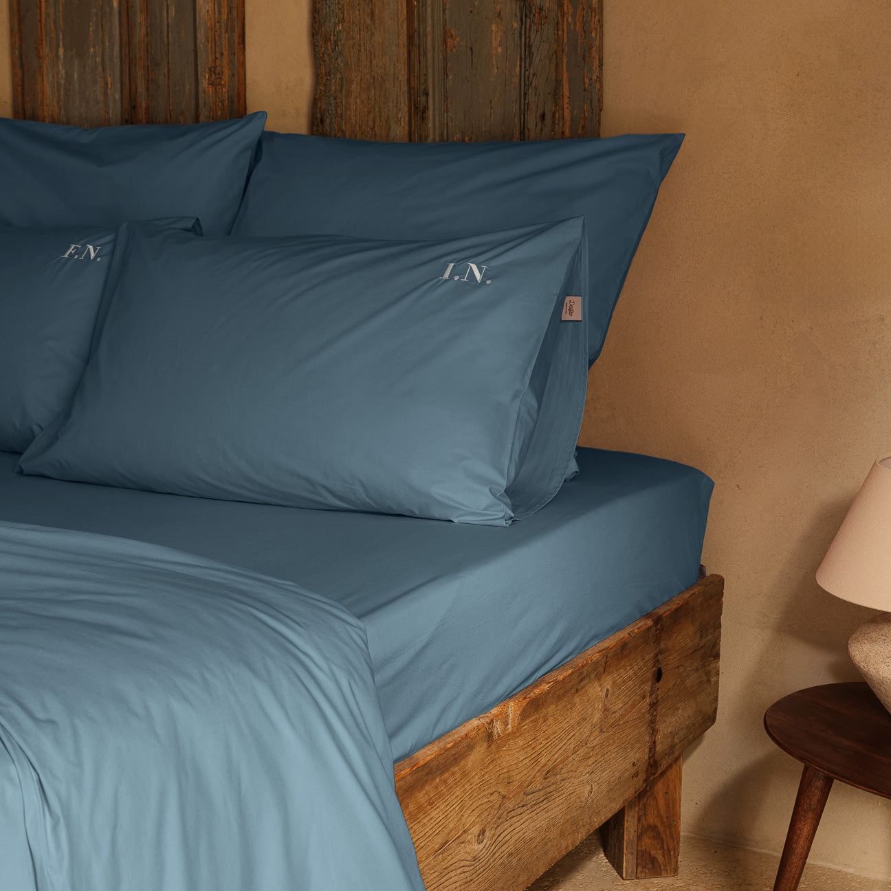 2er-Set Baumwolle Kissenbezug
- 40x80 cm- Denim- Perkal - Dalfilo