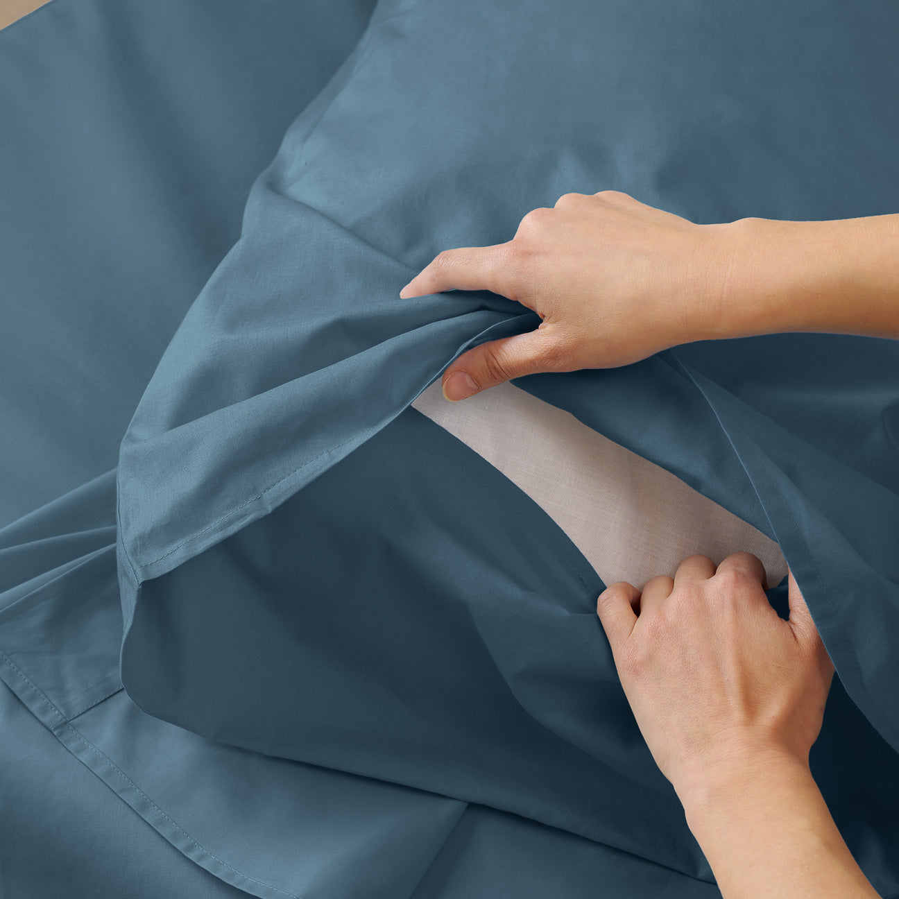 2er-Set Baumwolle Kissenbezug
- 40x80 cm- Denim- Perkal - Dalfilo